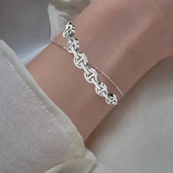 NEW Luxury adjustable Strap Chain Stainless Band For Apple Watch - Picture 2 of 5